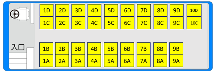 座席配置図トイレなし